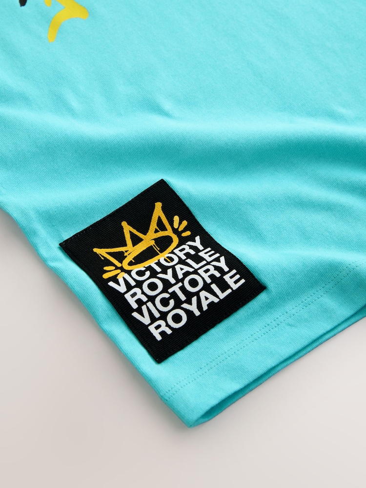 Blue Fortnite Print Short Sleeved T-Shirt (4-16yrs) - Image 7 of 7