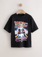 Black Back To The Future Short Sleeved T-Shirt (3-16yrs) - Image 1 of 4