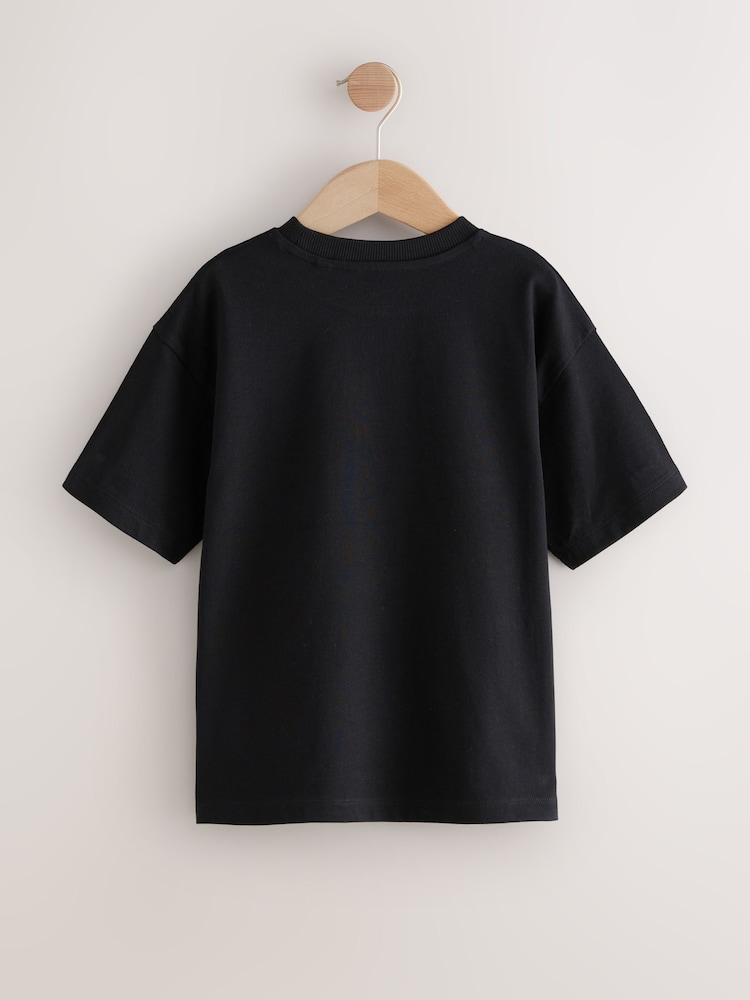 Black Back To The Future Short Sleeved T-Shirt (3-16yrs) - Image 2 of 4