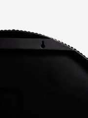 Black Rib Round Bathroom Wall Mirror - Image 6 of 6