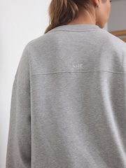 self. Grey Longline Sweatshirt - Image 4 of 7