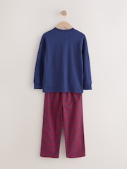 Red/Blue Long Sleeve Woven Check Pyjamas 2 Pack (3-16yrs) - Image 6 of 10