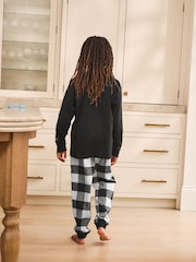 Black/Green Buffallo Check Football Single Woven Pyjamas (3-16yrs) - Image 2 of 9