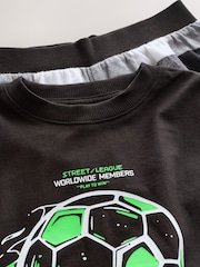 Black/Green Buffallo Check Football Single Woven Pyjamas (3-16yrs) - Image 9 of 9