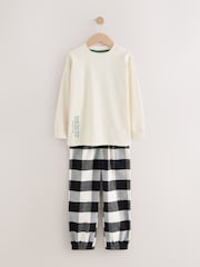 Black/Green/White Woven Check Pyjamas 3 Pack (3-16yrs) - Image 4 of 11