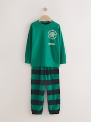 Black/Green/White Woven Check Pyjamas 3 Pack (3-16yrs) - Image 5 of 11