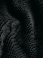 Anthrazitgrau - Jersey Textured Ribbed Hoodie - Bild 8 von 8