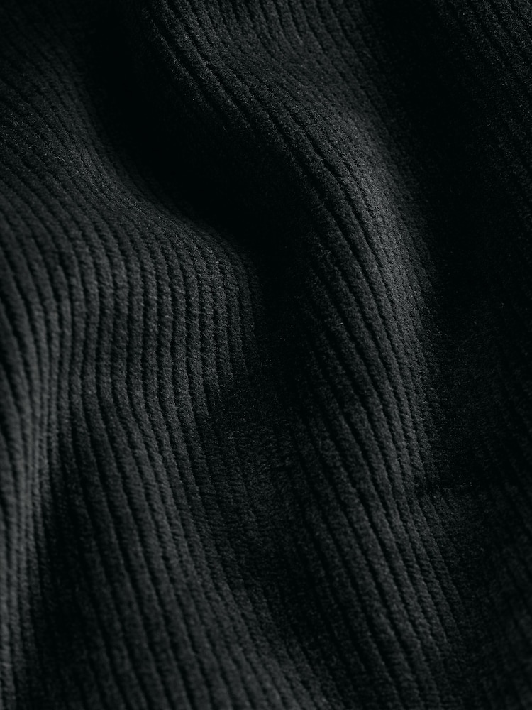 Anthrazitgrau - Jersey Textured Ribbed Hoodie - Bild 8 von 8