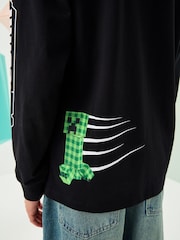 Black Minecraft Long Sleeve Christmas T-Shirt (3-16yrs) - Image 4 of 9