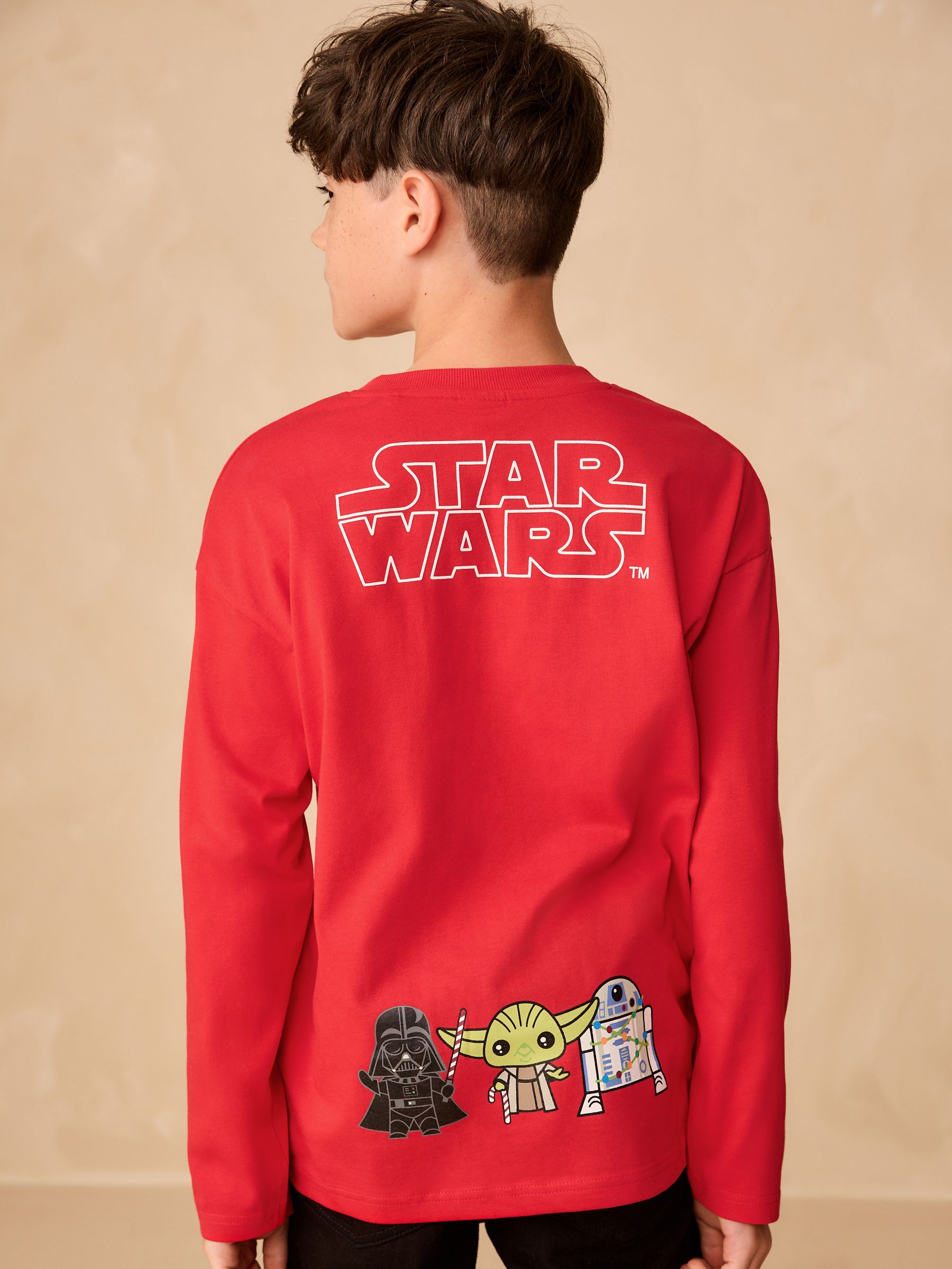 キャラクター クリスマス グラフィック Tシャツ 赤 レッド スター 