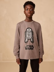 Charcoal Grey Long Sleeve Star Wars T-Shirt (3-16yrs) - Image 1 of 7