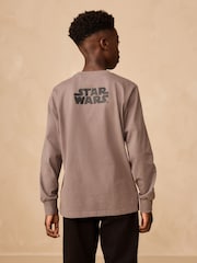 Charcoal Grey Long Sleeve Star Wars T-Shirt (3-16yrs) - Image 3 of 7