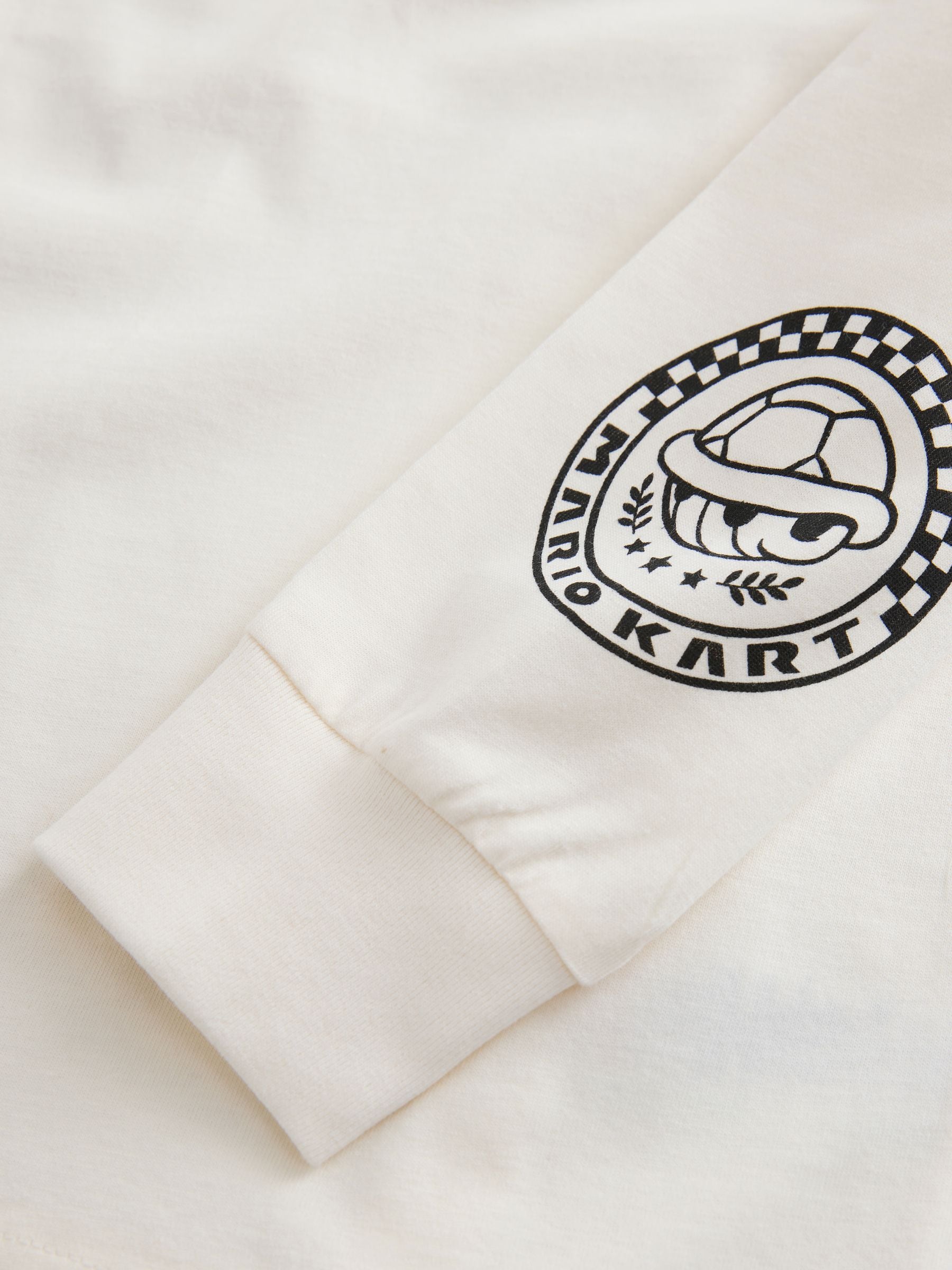 Buy White Mario Kart Gaming Long Sleeve T-Shirt (3-16yrs) from