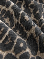 Leopard Print Hourglass Wide Leg 100% Cotton Jeans - Image 3 of 3