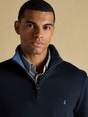 Joules Alistair French Ribbed Knit Quarter Zip Sweatshirt - Imagem 4 de 8