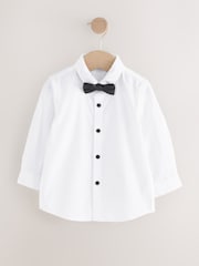 Burgundy Red Velvet Blazer Shirt Trousers and Bow Tie Set (3mths-9yrs) - Image 7 of 10