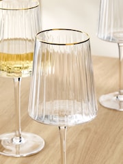 Set of 4 Gold Collins Wine Glasses - Image 2 of 3