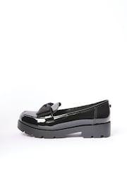 Lipsy Chunky Loafers med Sløjfe og Patenteret Læder - Billede 7 af 7