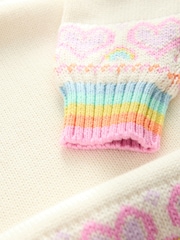 Little Bird by Jools Oliver Pastel Rainbow Kids Rainbow Fairsile Christmas Family Knitted Dress - Image 9 of 10