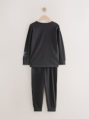 Blue/Black Football Long Sleeve Pyjamas 2 Pack (3-16yrs) - Image 11 of 13
