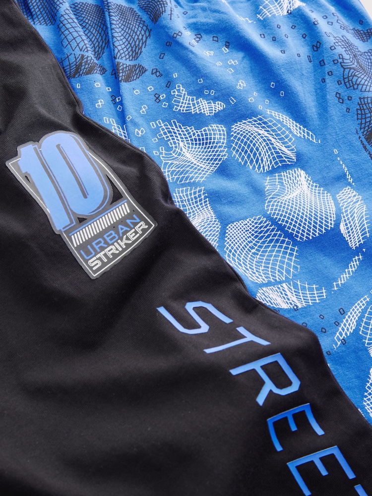 Blue/Black Football Long Sleeve Pyjamas 2 Pack (3-16yrs) - Image 13 of 13 Blue/Black Football Long Sleeve Pyjamas 2 Pack (3-16yrs) - Image 13 of 13