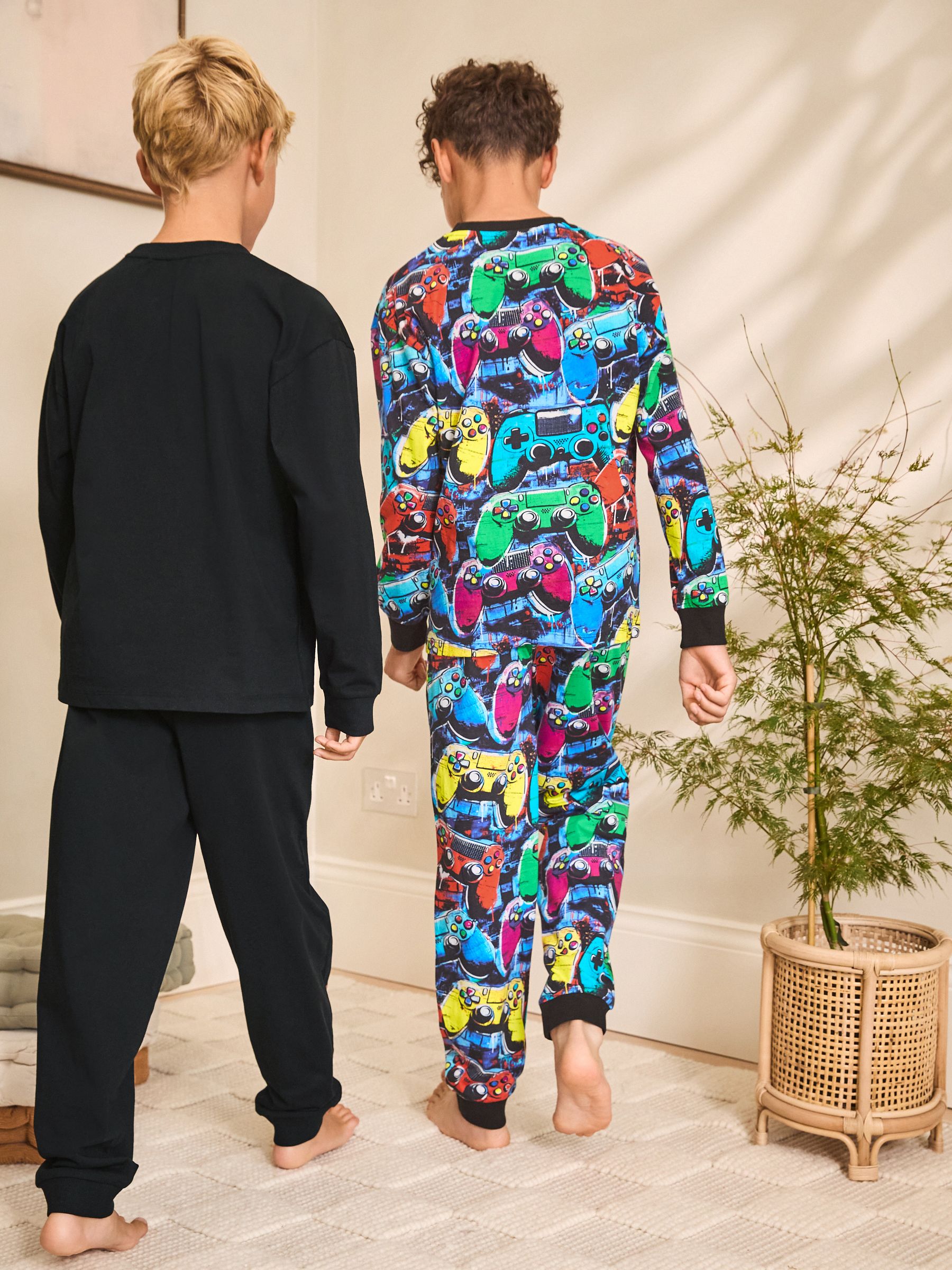 Buy Multi Gamer Long Sleeve Pyjamas 2 Pack (3-16yrs) from the Next