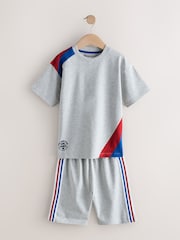 Röd/Blå/Grå Randig Sport - Kort pyjamas 3 -paket (3-16år) - Bild 6 av 10