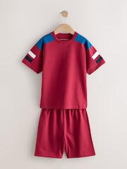 Röd/Blå/Grå Randig Sport - Kort pyjamas 3 -paket (3-16år) - Bild 7 av 10