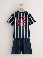 Röd/Blå/Grå Randig Sport - Kort pyjamas 3 -paket (3-16år) - Bild 8 av 10