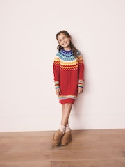 Little Bird by Jools Oliver Multi Kids Rainbow Fairsile Christmas Family Knitted Dress - Image 1 of 11