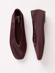 Friends Like These Burgundy Red Flat Mesh Slip-On Ballerina Shoes - Image 1 of 4