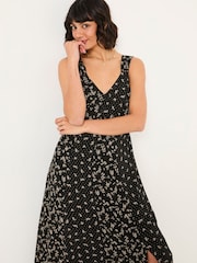 Vestido midi FatFace Mono Ditsy - Imagem 4 de 6