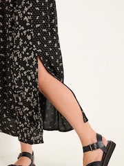 Vestido midi FatFace Mono Ditsy - Imagem 5 de 6