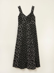 Vestido midi FatFace Mono Ditsy - Imagem 6 de 6