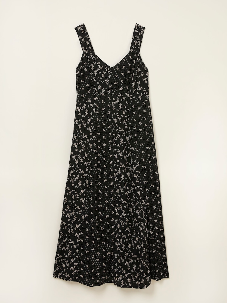 Vestido midi FatFace Mono Ditsy - Imagem 6 de 6
