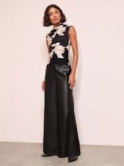 Friends Like These Cream Cornelli Floral Detail Top - Image 3 of 4