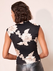 Friends Like These Cream Cornelli Floral Detail Top - Image 4 of 4