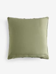 Sage Green 43 x 43cm Woven Chevron Cushion - Image 4 of 4