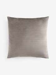 Mink Brown 50 x 50cm Velvet Pleat Cushion - Image 5 of 5