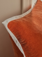 Orange Loxley Velvet 50 x 50cm Cushion - Image 3 of 6