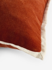 Orange Loxley Velvet 50 x 50cm Cushion - Image 6 of 6