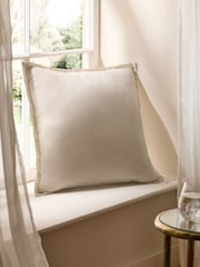 Ivory Loxley Velvet 50 x 50cm Cushion - Image 1 of 5