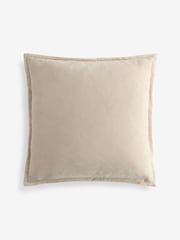 Ivory Loxley Velvet 50 x 50cm Cushion - Image 4 of 5