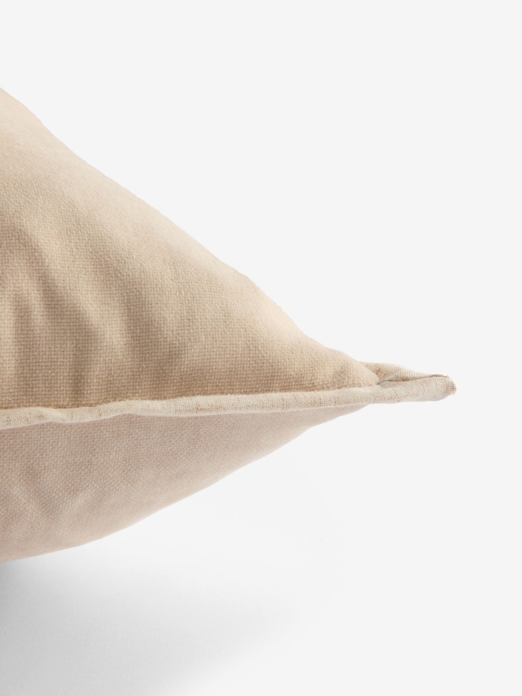 Ivory Loxley Velvet 50 x 50cm Cushion - Image 5 of 5 Ivory Loxley Velvet 50 x 50cm Cushion - Image 5 of 5