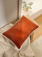 Orange Loxley Velvet 40 x 59cm Cushion - Image 1 of 5