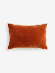 Orange Loxley Velvet 40 x 59cm Cushion - Image 3 of 5