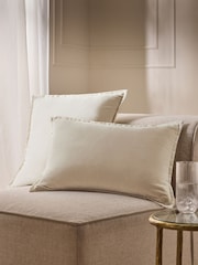 Ivory Loxley Velvet 40 x 59cm Cushion - Image 2 of 6
