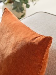 Orange Loxley Velvet 50 x 50cm Knife Edge Cushion - Image 2 of 5