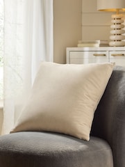 Ivory Loxley Velvet 50 x 50cm Knife Edge Cushion - Image 1 of 5