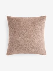 Natural 50 x 50cm Boucle Chenille Textured Cushion - Image 2 of 4